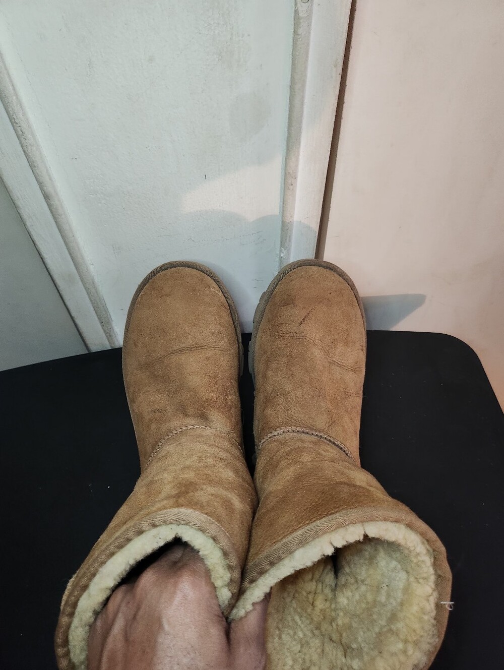 UGG Tan Suede Sheepskin Boot